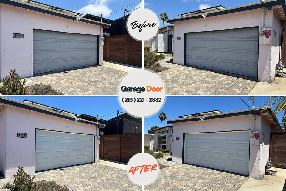 Before and after: garage door installation Konterra, MD